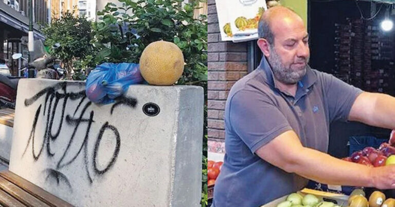 Θεσσαλονίκη: Μανάβης αφήνει φρούτα και λαχανικά σε παγκάκι για ανθρώπους που έχουν ανάγκη