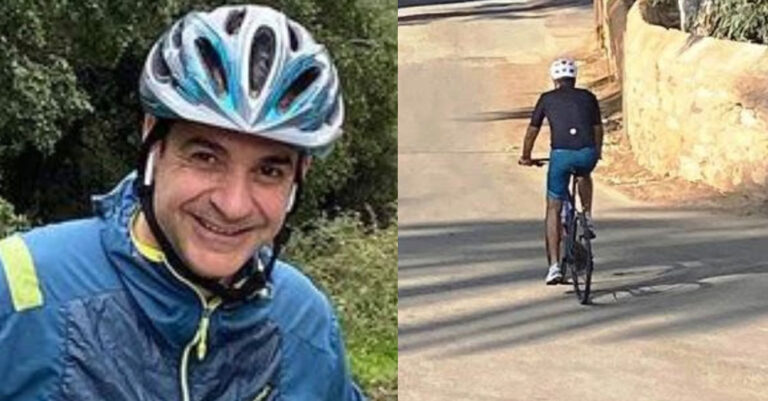 Κυριάκος Μητσοτάκης: Έκανε βόλτα με ποδήλατο στο Ακρωτήρι Χανίων