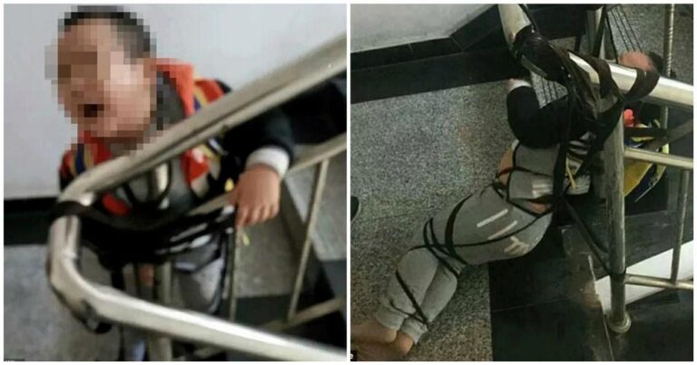Μάνα έδεσε στη σκάλα τον 3χρονο γιο της και έστειλε τις φωτογραφίες στον πρώην άντρα της επειδή δεν της έδωσε διατροφή