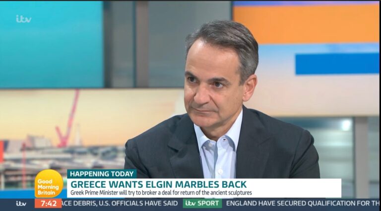 Μητσοτάκης στο Good Morning Britain: «Θέλουμε τα γλυπτά πίσω οριστικά – Δεν θα συμβιβαστούμε με τον δανεισμό τους»