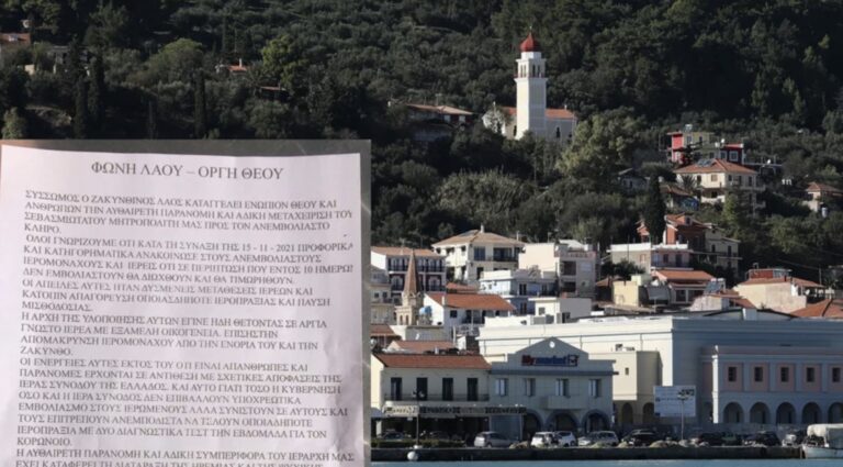 Ζάκυνθος: Σε αργία 14 αρνητές ιερείς – «Σατανικές ενέργειες» λένε υποστηρικτές τους