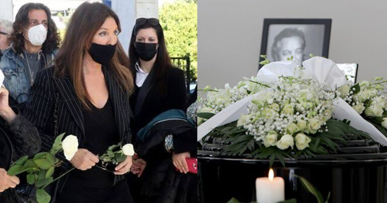 Χρήστος Κυριαζής: Με ένα λευκό τριαντάφυλλο η Βάνα Μπάρμπα στην κηδεία του