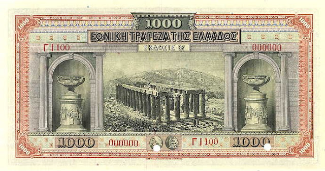 greecep69s 1000drachmai 1922 donatedarchintl98 b