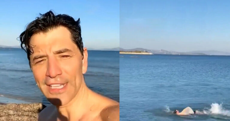 Αδιαφορεί για τον σάλο με την συναυλία του ο Ρουβάς – Πήγε παραλία και έκανε βουτιές