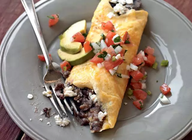 healthy black bean omelet