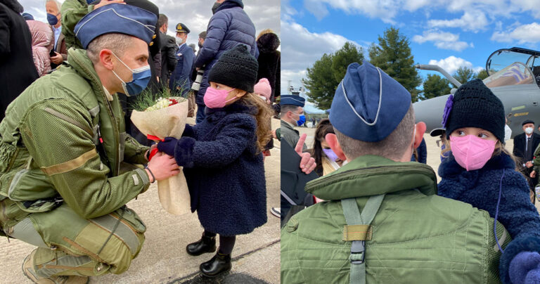 Rafale-Τανάγρα: «Ο μπαμπάς μου είναι εκεί» – Η μικρούλα που έκλεψε καρδιές στην Τανάγρα