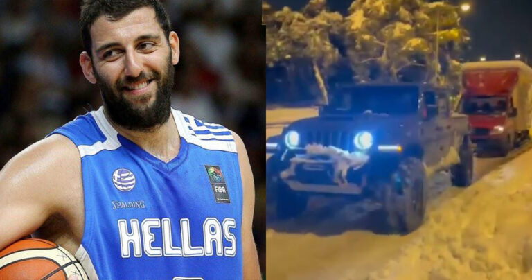 Γιάννης Μπουρούσης: Ρυμούλκησε ακινητοποιημένα αυτοκίνητα λόγω της κακοκαιρίας