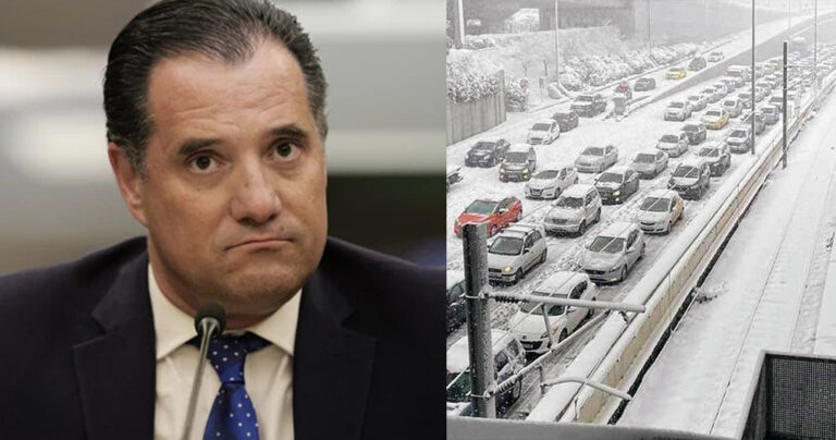 Άδωνις για Αττική Οδό: «Μπήκανε οι οδηγοί χωρίς αλυσίδες ενώ είχε πει το κράτος ότι θα χιονίσει»