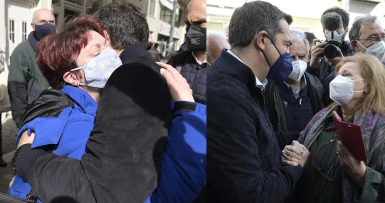 Οι κάτοικοι στον Βύρωνα υποδέχτηκαν τον Τσίπρα φωνάζοντας του: «Νάτος, νάτος ο Πρωθυπουργός»