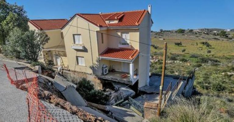 Σπίτι στο Νέο Βουτζά υποχώρησε 3 μέτρα λόγω καθίζησης