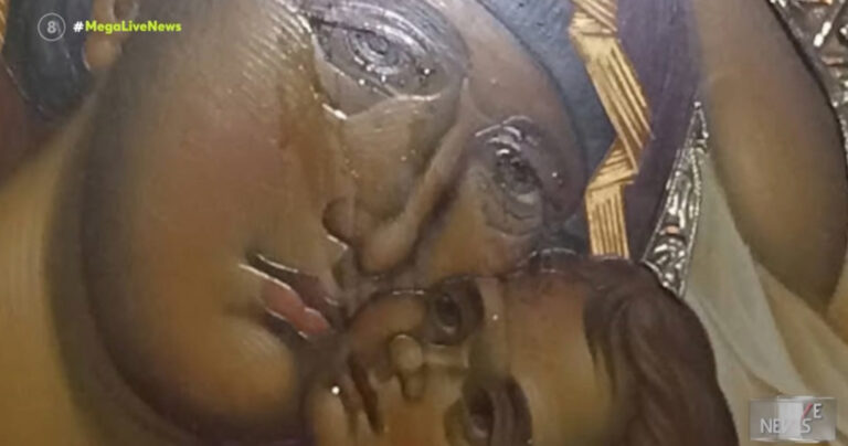 Βύρωνας: Συνεχίζει να δακρύζει η εικόνα της Παναγίας στον Ιερό Ναό του Αγίου Δημητρίου