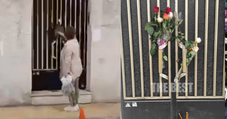 Συγκινεί ηλικιωμένη: Άφησε λουλούδια στο σπίτι της Ρούλας Πισπιρίγκου για τα τρία παιδιά