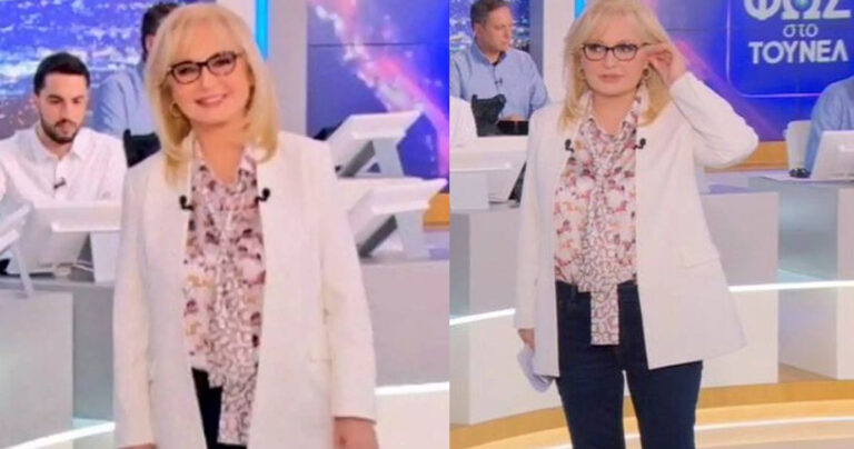 Αγγελική Νικολούλη: Σάλος με το λευκό σακάκι που φόρεσε για το θρίλερ στην Πάτρα