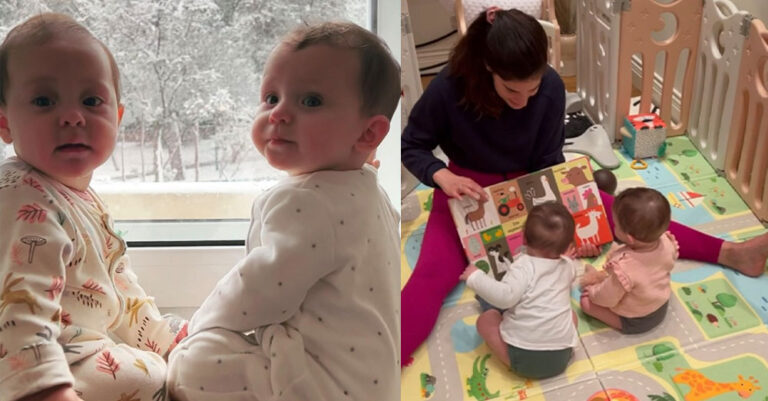 Αριάνα – Φιλίππα Τανιμανίδη: Οι 7 μηνών δίδυμες διαβάζουν βιβλία και προσπαθούν να μιλήσουν