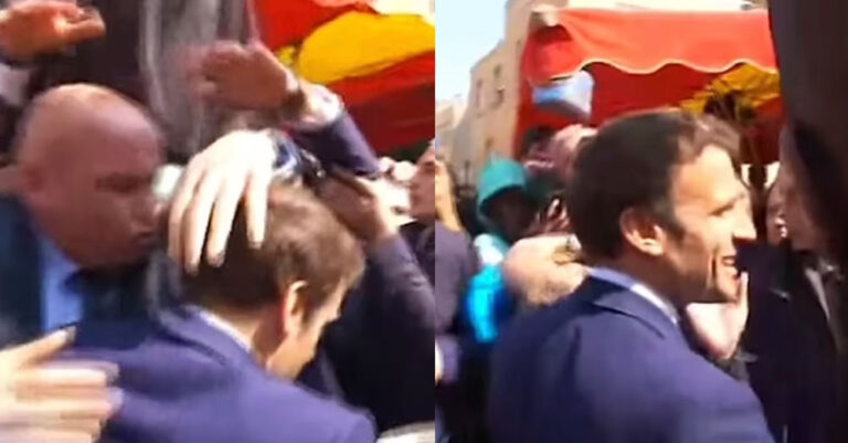 Εμανουέλ Μακρόν: Του πέταξαν ντομάτες σε λαϊκή αγορά του Παρισίου