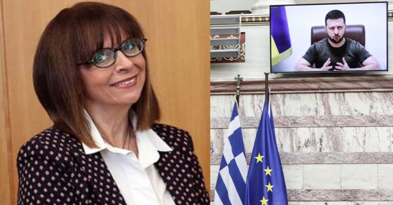 «Είμαστε όλοι Ουκρανοί» δήλωσε η Πρόεδρος της Δημοκρατίας, Κατερίνα Σακελλαροπούλου