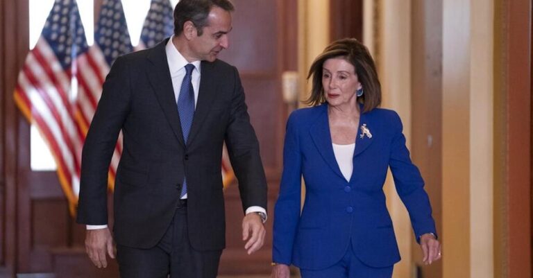 Πελόζι: «Μοναδικής έμπνευσης η ομιλία Μητσοτάκη στο Κογκρέσο»