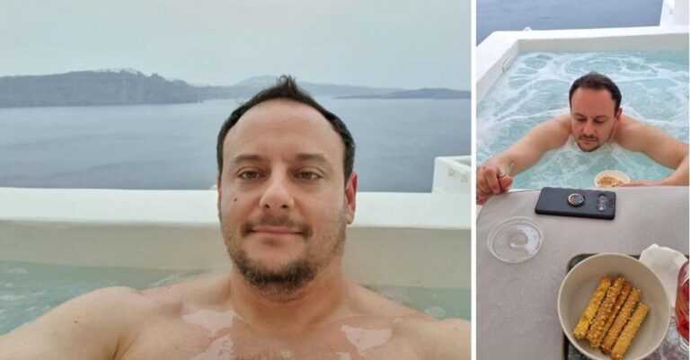 Γκίκας Μαγιορκίνης: Πέρασε την Πρωτομαγιά «χαλαρά» σε τζακούζι στη Σαντορίνη