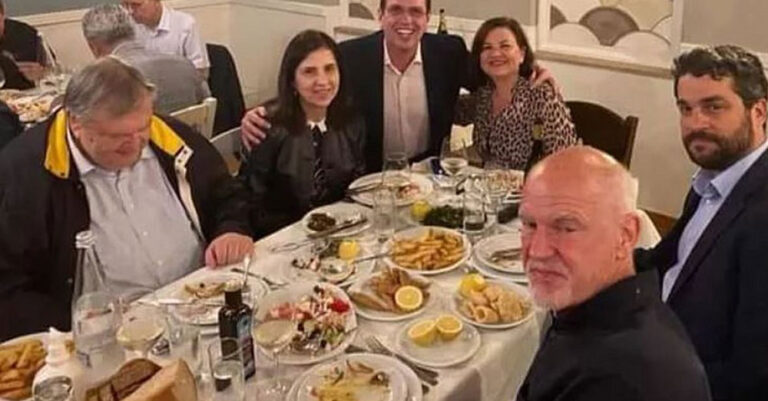 Γιώργος Παπανδρέου και Ευάγγελος Βενιζέλος γευμάτισαν στο ίδιο τραπέζι στα Χανιά