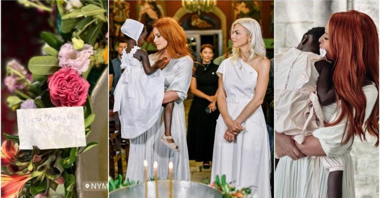 Η boho βάπτιση της μικρής Έιντα: Τα λευκά φορέματα της μαμάς και της νονάς και η απίστευτη συγκίνηση