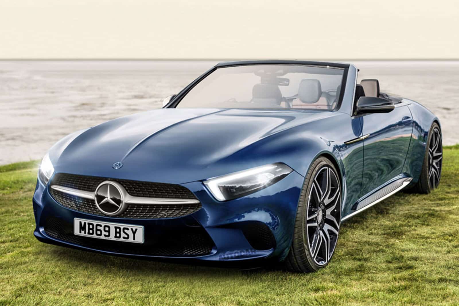 7 mercedes sl render 2019 stationary front