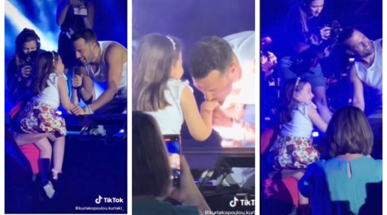 To μεγαλείο του Κωνσταντίνου Αργυρού: Τραγουδά γονατιστός σε κοριτσάκι με κινητικά προβλήματα