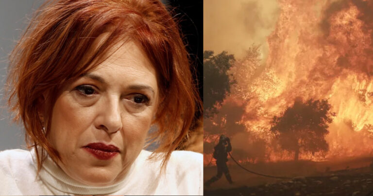 Ελένη Ράντου για τη φωτιά στην Πεντέλη: «Έχουμε πια μισήσει την ίδια τη ζωή – Δεν παλεύονται άλλο οι καταστροφές μας»