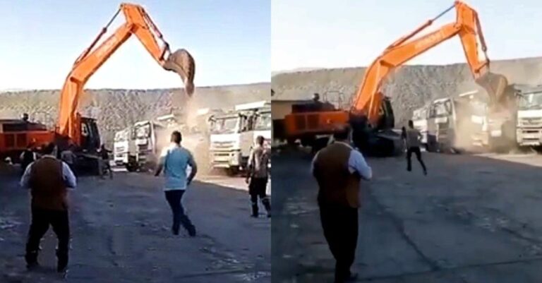 Δεν του έδωσαν τα λεφτά που του χρωστούσαν και τους κατέστρεψε 5 φορτηγά με εκσκαφέα