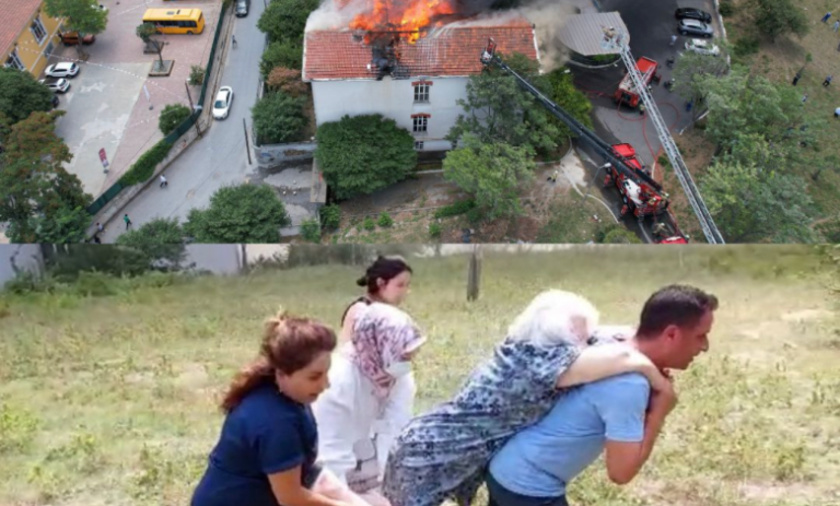 Δραματικές εικόνες από την φωτιά σε ελληνικό νοσοκομείο στην Κωνσταντινούπολη – Στα χέρια μετέφεραν ηλικιωμένους