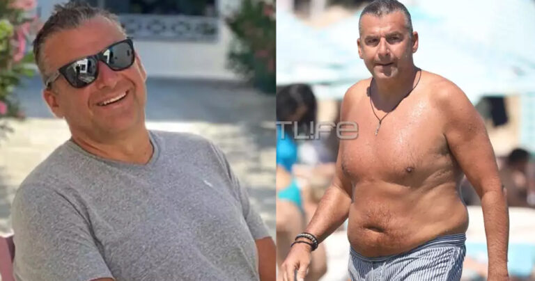 Ο Γιώργος Λιάγκας με νεαρή μελαχρινή καλλονή με καλλίγραμο σώμα στο Φισκάρδο