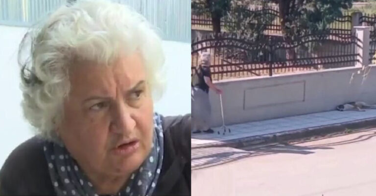 Ξέσπασε η ηλικιωμένη που πέταξε μπαστούνι στο σκύλο: «Δεν ήθελα να το χτυπήσω, μόνο να το τρομάξω!»