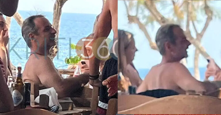 Κυριάκος Μητσοτάκης: Κάνει μπάνιο και απολαμβάνει μεζεδάκια στα Σφακιά