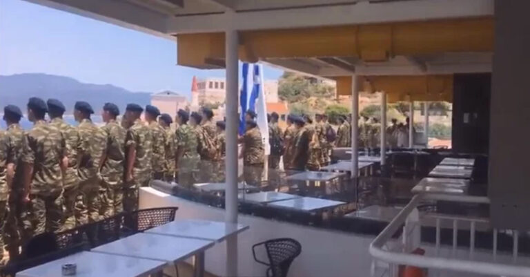Ανατριχιάζει βίντεο με στρατιώτες που ψάλλουν τον Εθνικό Ύμνο στο Καστελόριζο