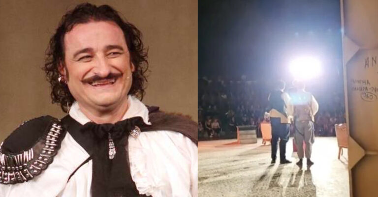 Συγκινήθηκε ο Βασίλης Χαραλαμπόπουλος: Aκίνητοι οι θεατές μέσα στη βροχή είδαν την παράσταση του