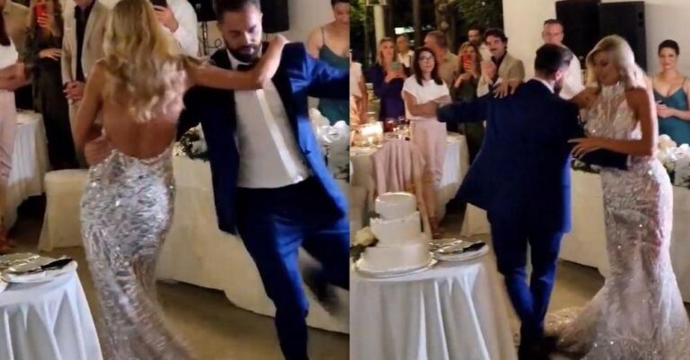 Βρεττός – Δεληγιάννη: Φωτογραφίες και βίντεο από τη δεξίωση γάμου τους