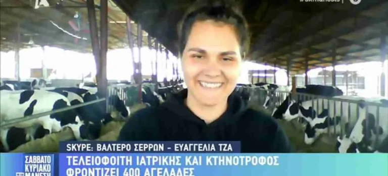 Βαλτερό Σερρών, Ευαγγελία Τζα: Η γιατρός που εργάζεται ως κτηνοτρόφος και φροντίζει 400 αγελάδες