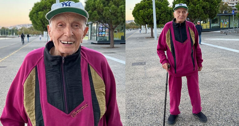 O κύριος Ηλίας είναι σχεδόν 100 ετών και περπατάει καθημερινά 4 χιλιόμετρα!