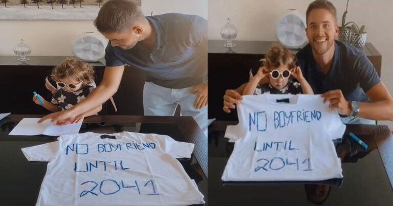 Έβαλε την κόρη του να υπογράψει σε μπλούζα ότι δεν θα βρει αγόρι μέχρι το 2041