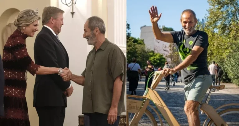Έχει μόνο 2 ρούχα, κυκλοφορεί με ποδήλατο: Ο Πολ Ευμορφίδης έκλεψε την παράσταση στο Προεδρικό με τα σανδάλια του