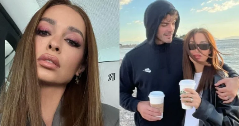 Με ολόσωμη διαφάνεια & αλλόκοτο καπέλο: «Βροχή» τα σχόλια στις φωτο της Φουρέιρα με φουσκωμένη κοιλίτσα