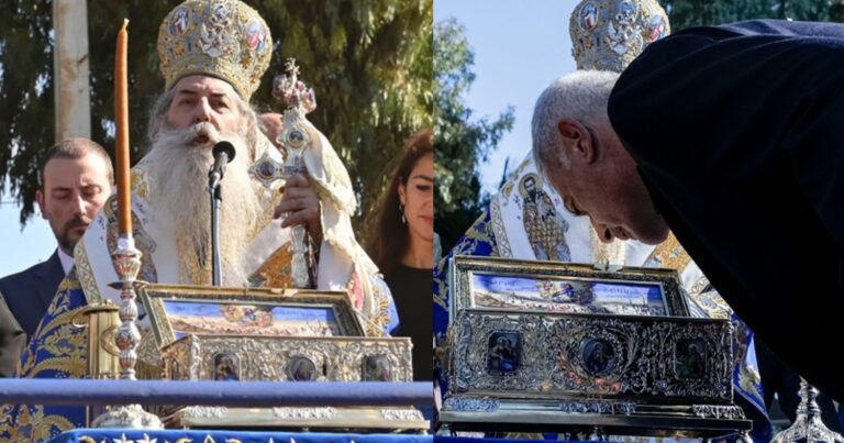 Η Αγία Ζώνη της Παναγίας έφτασε στον Πειραιά: Χιλιάδες πιστοί την υποδέχτηκαν