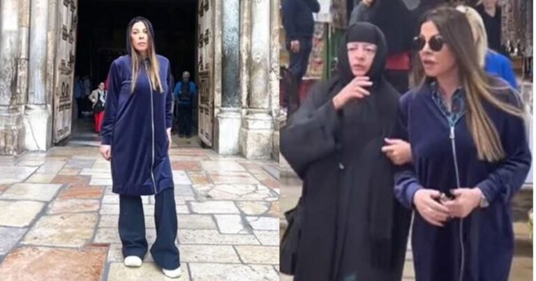 Άντζελα Δημητρίου: Με κουκούλα στους δρόμους της Ιερουσαλήμ – «Με αξίωσε ο θεός να να επισκεφτώ τους Αγίους τόπους»
