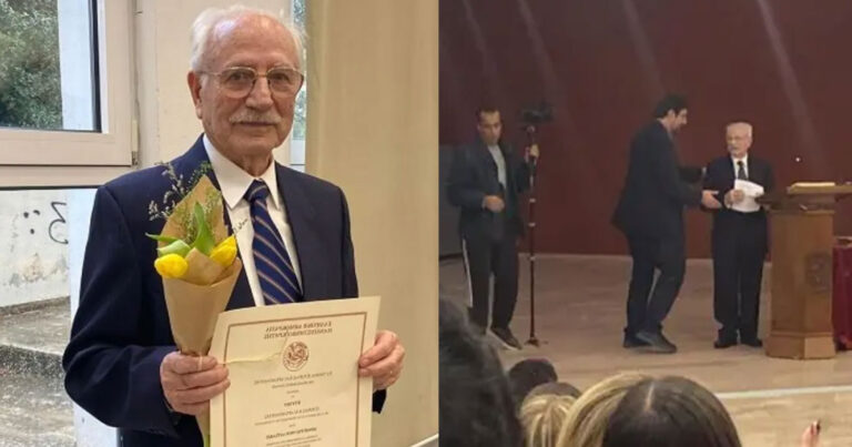 Ο 88χρονος Δημήτρης Μουδατσάκης παρέλαβε το πτυχίο του και ετοιμάζεται για το μεταπτυχιακό του