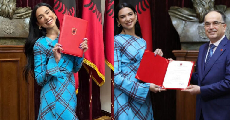 Η Dua Lipa κι επίσημα με αλβανική υπηκοότητα: «Ευχαριστώ, νιώθω πολύ περήφανη»