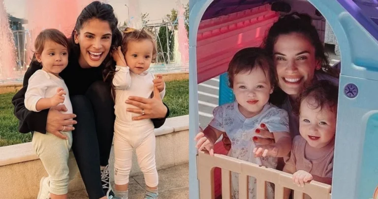 «Το κλείσαμε το μαγαζί και σήμερα»: Η Χριστίνα Μπόμπα παίζει με τις δίδυμες στην παιδική χαρά ως αργά