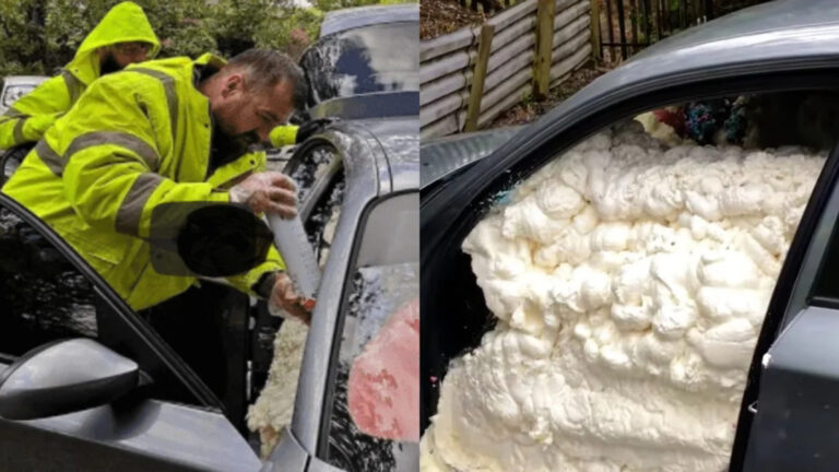 Εργοδότης άφησε απλήρωτους τους υπαλλήλους του και του γέμισαν το αμάξι με αφρό πολυουρεθάνης