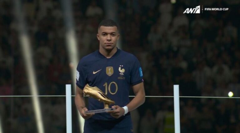Μουντιάλ: Ο Κιλιάν Εμπαπέ πήρε το χρυσό παπούτσι
