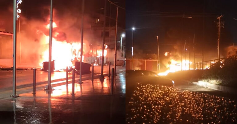 Σοβαρά επεισόδια στο Μενίδι: Ρομά έβαλαν φωτιά σε λεωφορείο