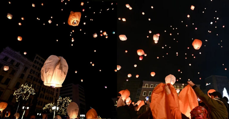 Νύχτα των ευχών: 1.500 φαναράκια φώτισαν τον Αττικό ουρανό – Μοναδικό θέαμα