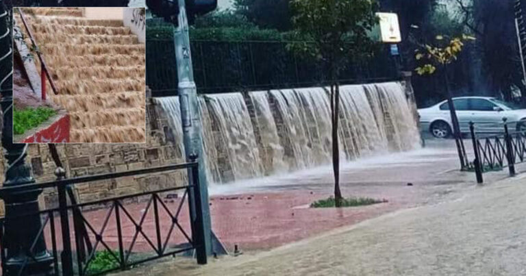 Κακοκαιρία στην Αθήνα: Με δύο νέους καταρράχτες «αναβαθμίστηκε» τουριστικά το κέντρο